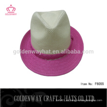 Sombrero sombreros de paja de moda paja para decorar para las niñas sombrero de paja rojo fedora